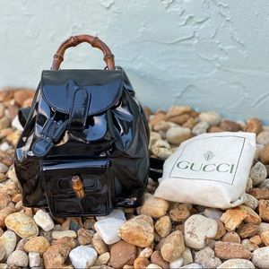 Authentic Gucci Mini Bamboo Backpack